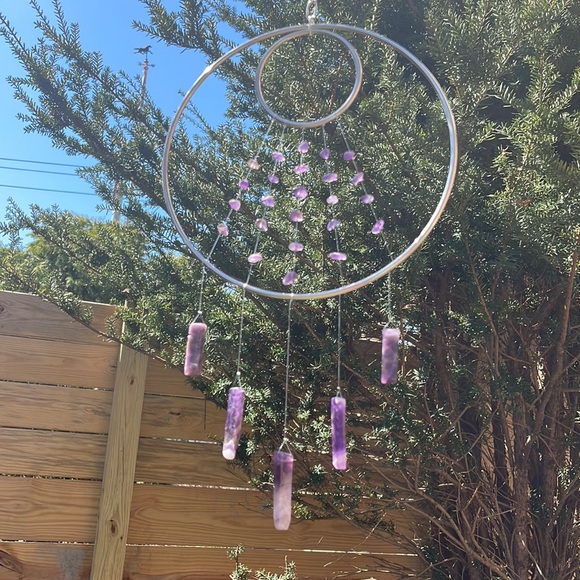 Amethyst Suncatcher Natural Crystal Healing Window Decor - Picture 1 of 8